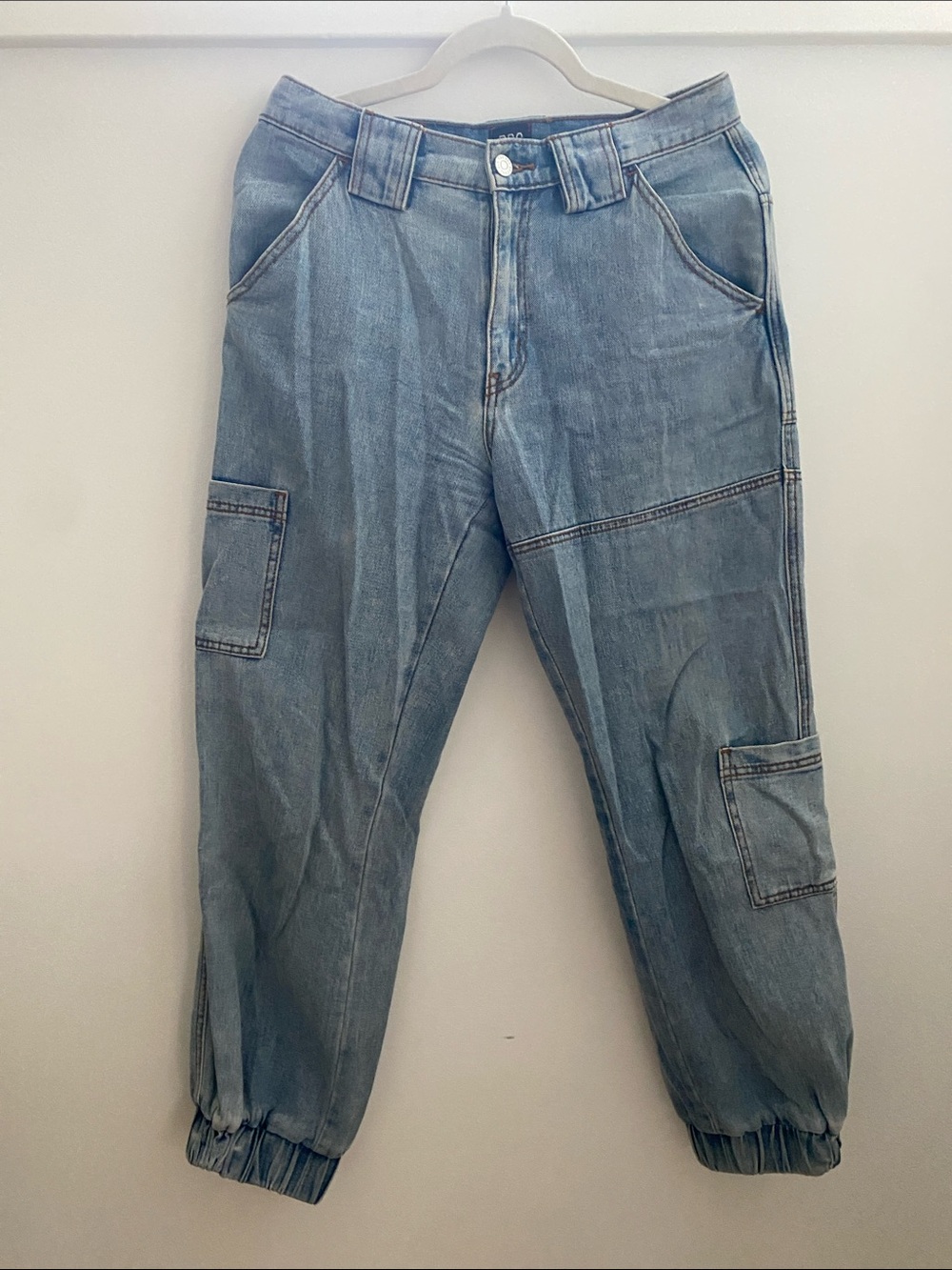 BDG Light Blue Relaxed Jogger Cargo Jeans